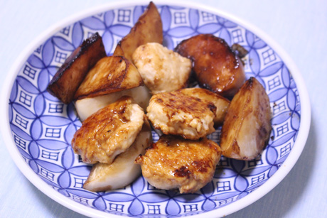 レシピ 基本の鶏つくねと野菜の照り焼き 大阪天王寺の料理教室 健彩青果 けんさいせいか